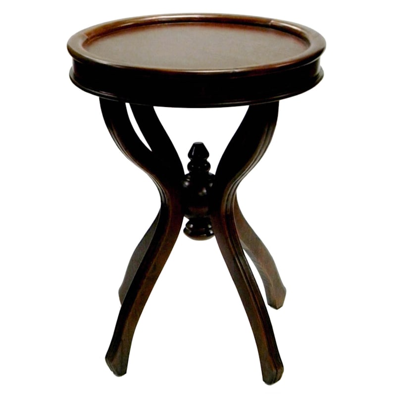 Library Round Wood Accent Table At Home, Round Wood Accent Table