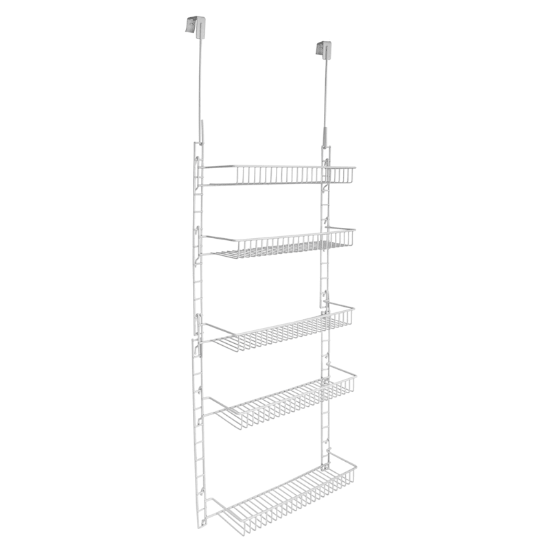 5 Tier Wire Over the Door Shelf - White | At Home