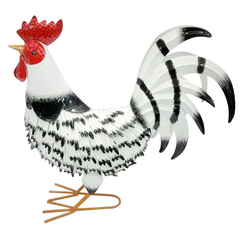 Metal Standing Rooster Decor 16 At Home