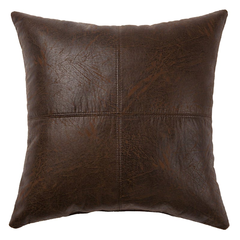 faux leather pillow