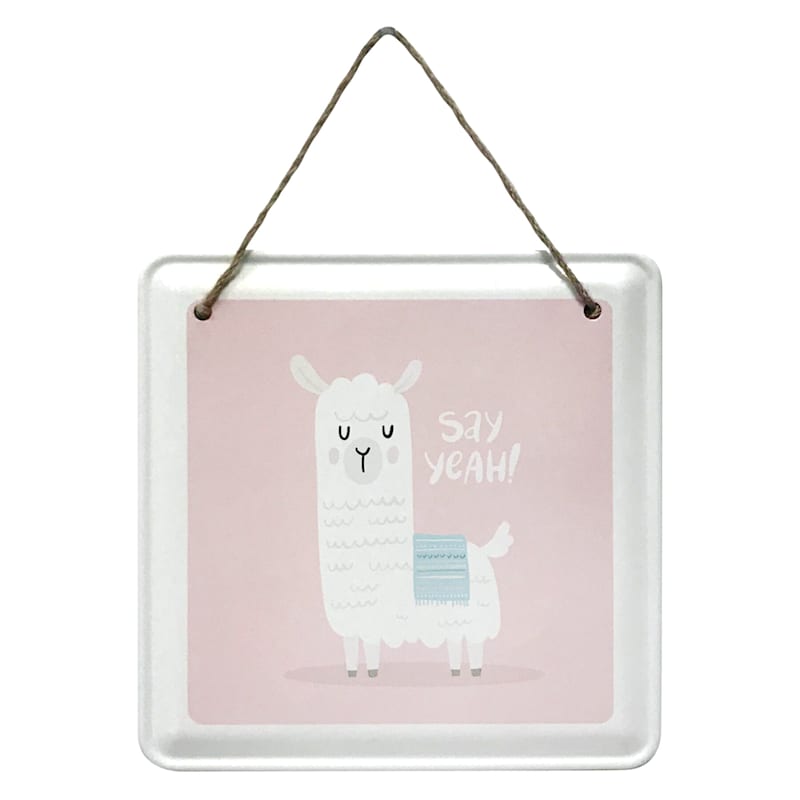 8x8 Say Yeah Llama Metal Hanging Wall Art At Home