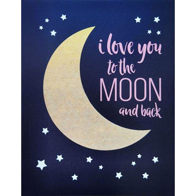 11x14 Love You To The Moon And Back Glow In The Dark Canvas Art At Home 11x14 Love You To The Moon And Back Glow In The Dark Canvas Art At Home