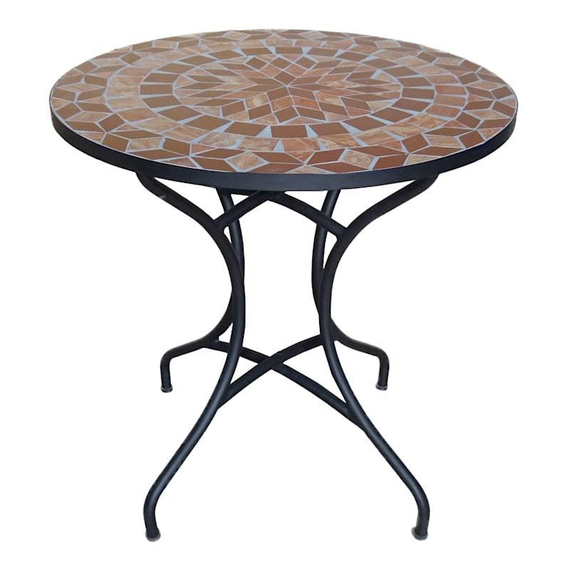 Mosaic Tile Bistro Table On 59, Mosaic Tile Outdoor Table And Chairs