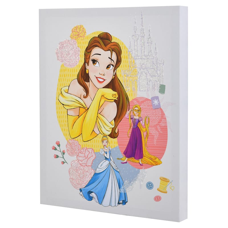 11x14 Disney Princess Group Canvas With, Disney Princess Led Light Up Canvas Wall Art