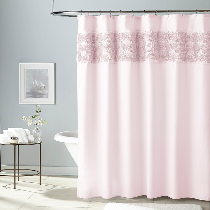 STELLA SHOWER CURTAIN BLUSH At Home