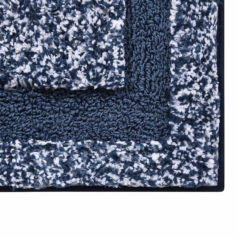2PC BATH RUG HOTEL NAVY/WHITE At Home