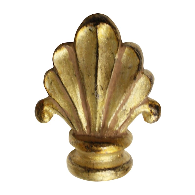 Vintage Gold Shell Finial