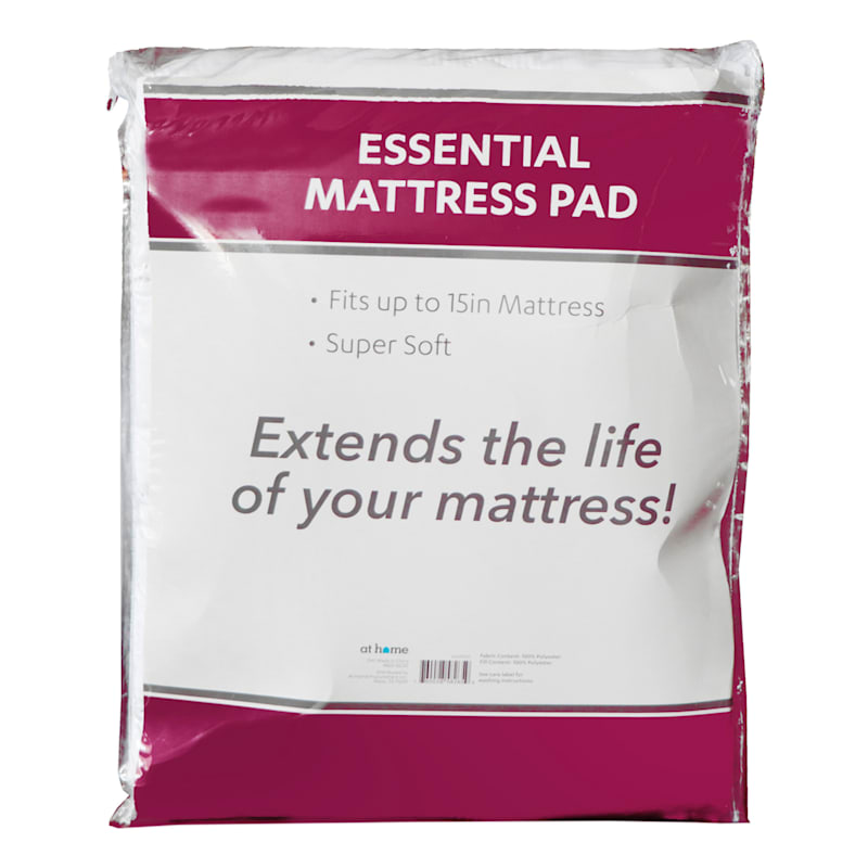 Essentials Embossed Mattress Pad Queen