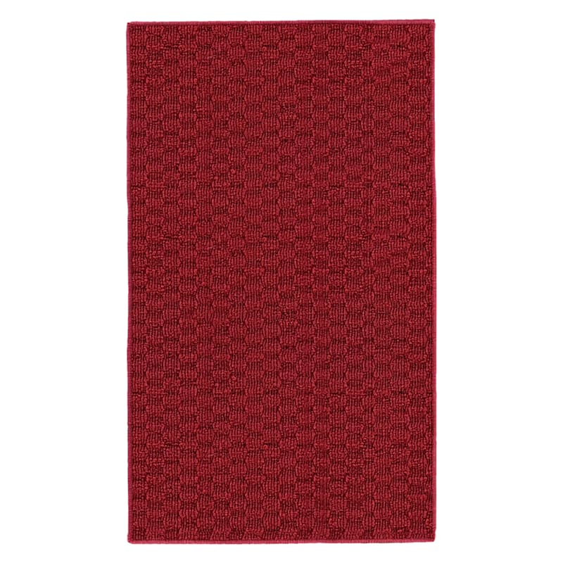 Town Square Red Sliced Kitchen Mat, 18x30
