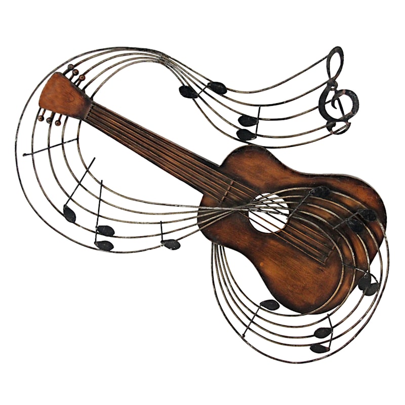 Metal guitar wall decor top