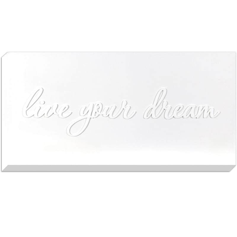 Live Your Dream Canvas Wall Sign, 20x40