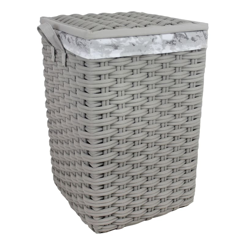 Floor Standing Laundry Hamper with Printed Marble Liner, Extra Large