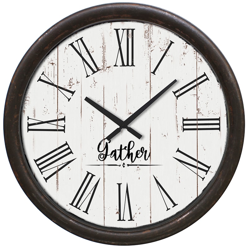 20in. Round Gather Wall Clock