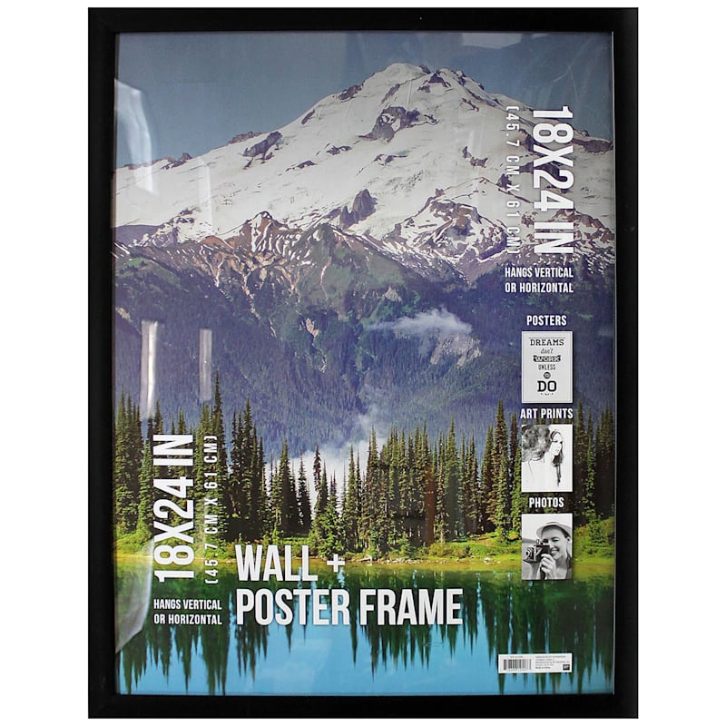 Black Poster Wall Frame, 18x24