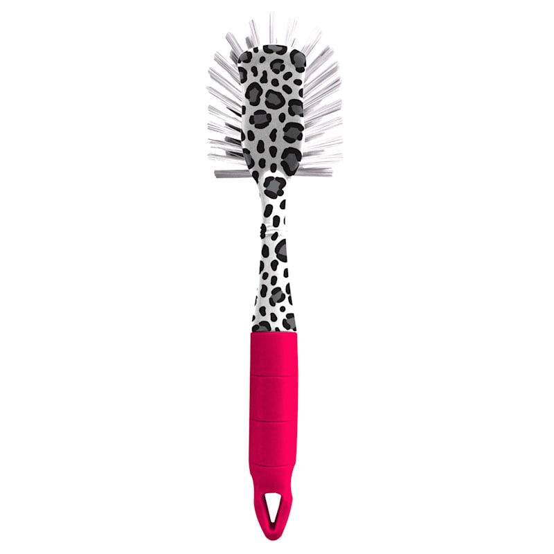 Leopard Print Clip Strip Dish Brush
