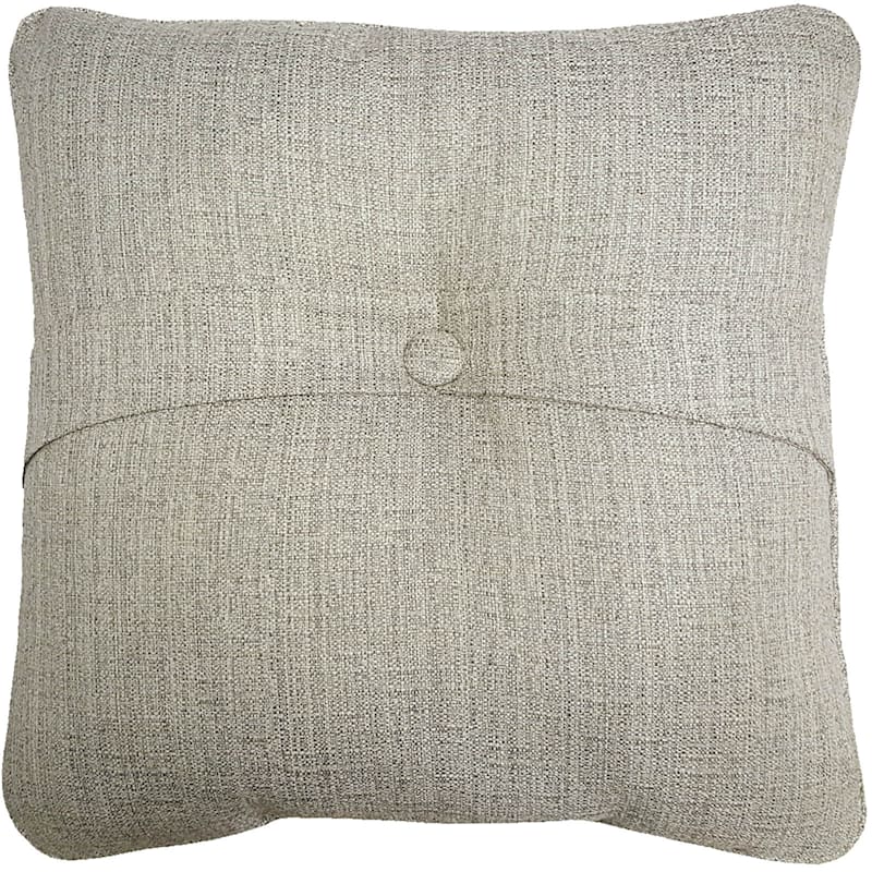 Fiddlestix Light Gray Premium Tufted Outdoor Back Cushion