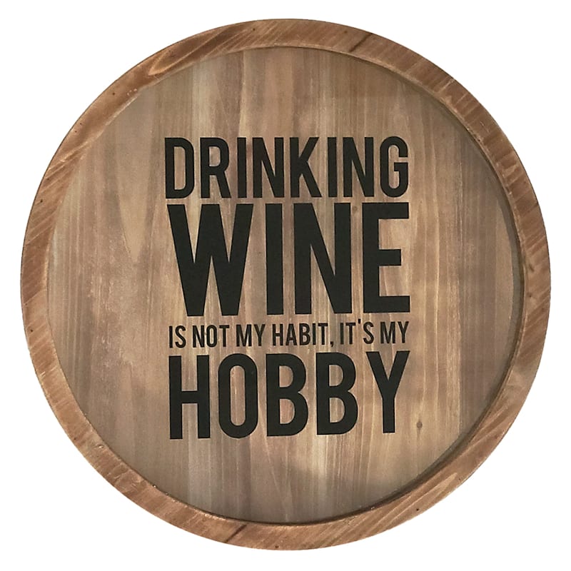 16X16 Drinking Wine Is Not My Habit Its My Hobby Framed Glass Wall Art