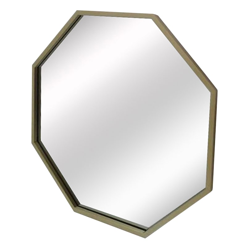 Gold Metal Octagon Wall Mirror, 24"