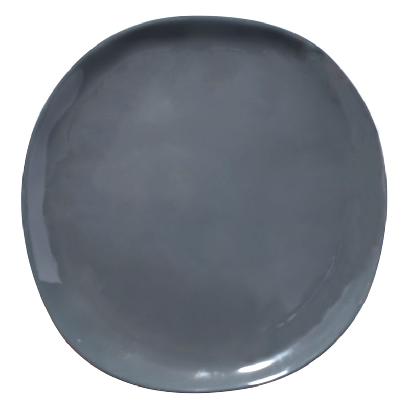 Grey Organic Shaped Melamine Dinner Plate