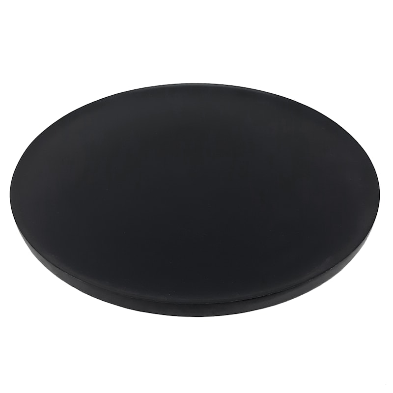 BLACK WOOD CHARGER PLATE