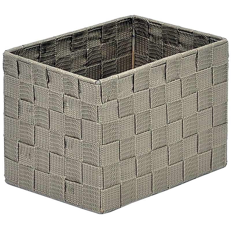 Beige Weave Under the Bed Storage Basket, Extra Small