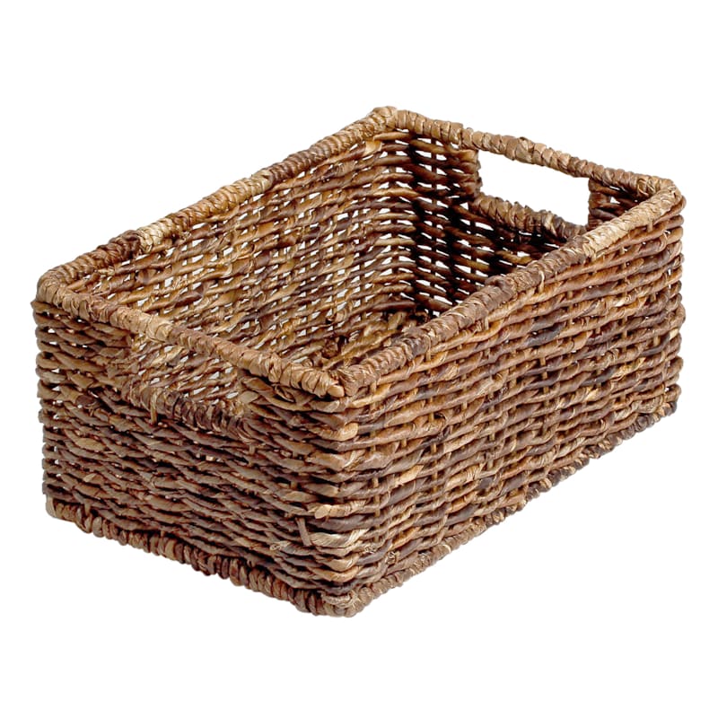 Abaca Rectangle Storage Basket, Small