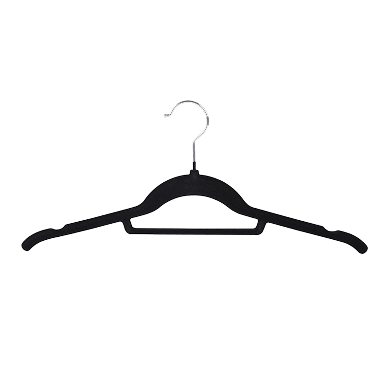 10-Piece Velvet Shirt Hanger, Black