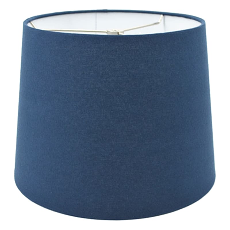Navy linen lamp shade top