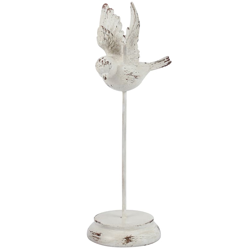White Bird with Stand, 12.5"