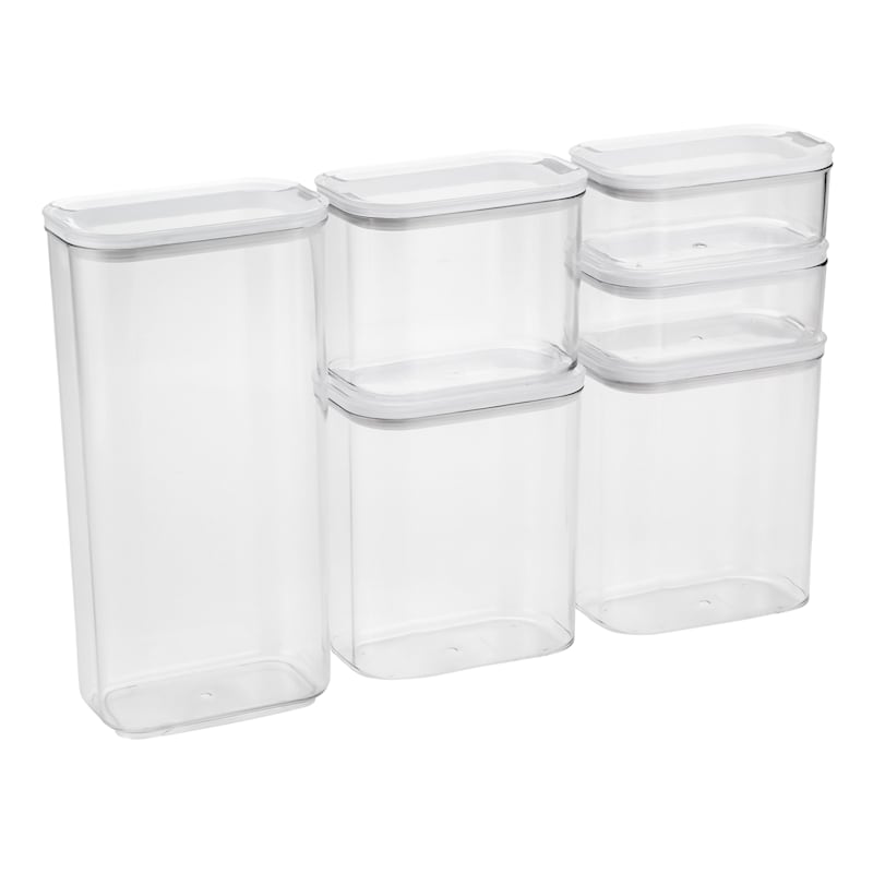 Clear Plastic Storage Bins - Set of 6 Kitchen Organization and