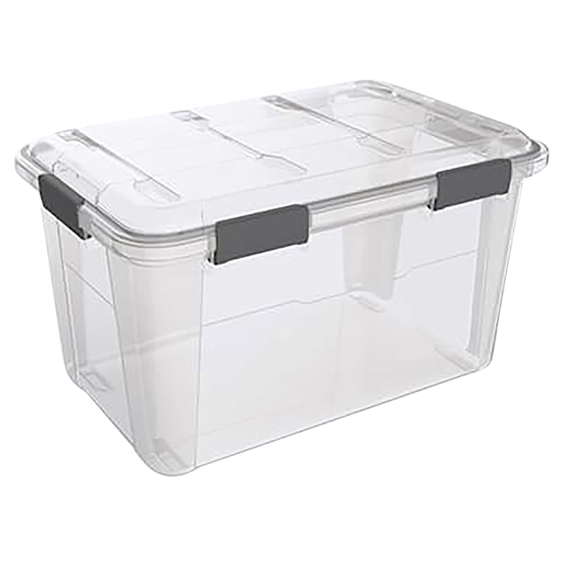 Clear Weatherproof Storage Box, 50L