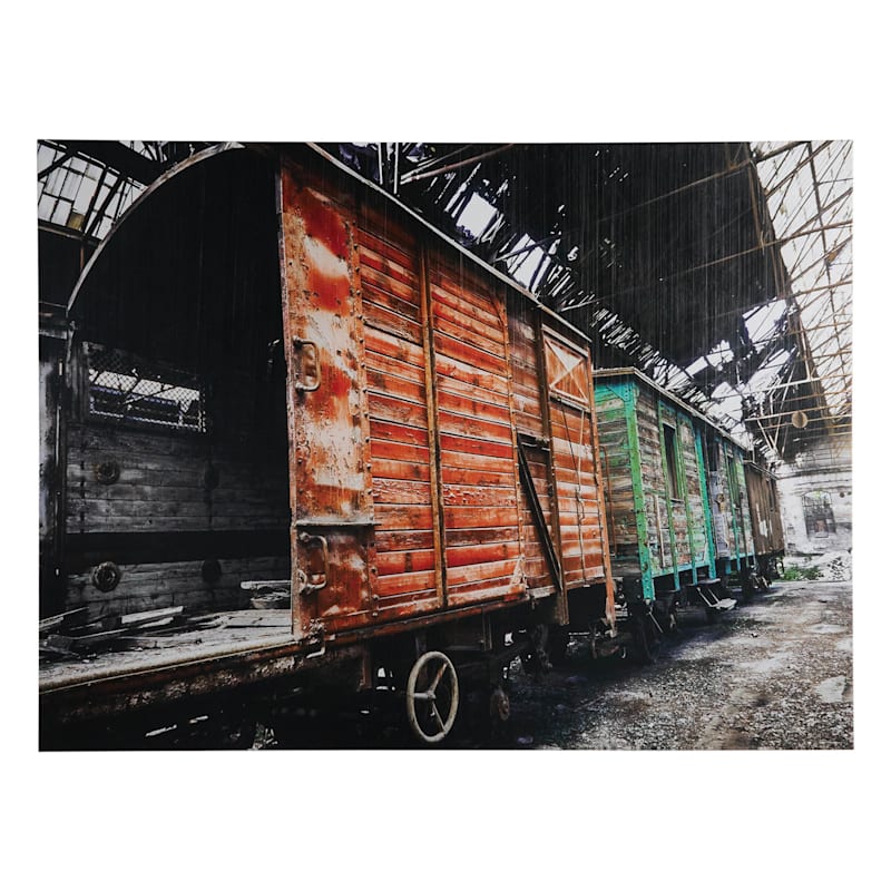45X60 Train Cars Enhanced Canvas