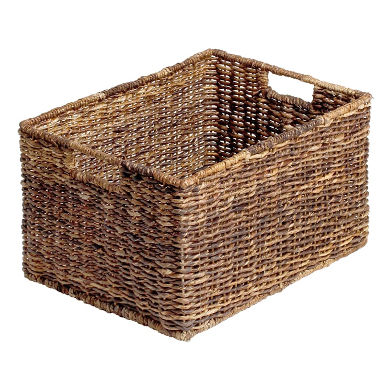 Abaca Rectangle Storage Basket, Large