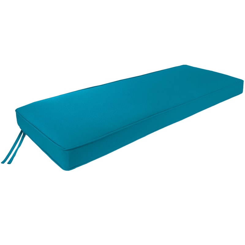 Turquoise Canvas Outdoor Bench Cushion