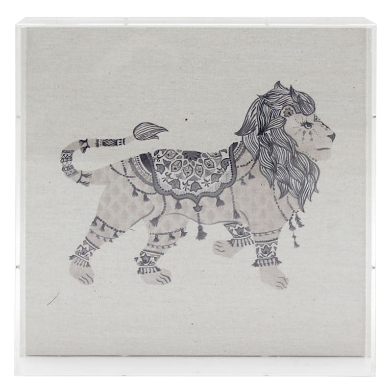 Lion Wooden Table Sign, 9.5"