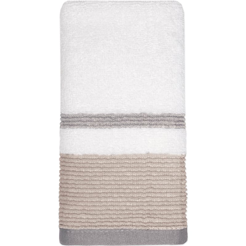 Samantha Sand/Grey Finger Tip Towel