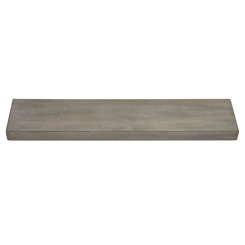 Light Grey Wooden Float Wall Ledge, 36"