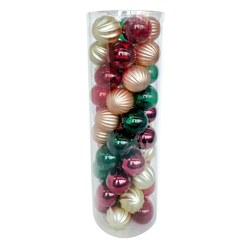 Grace Mitchell 50-Count Multicolor Mix Shatterproof Ornaments