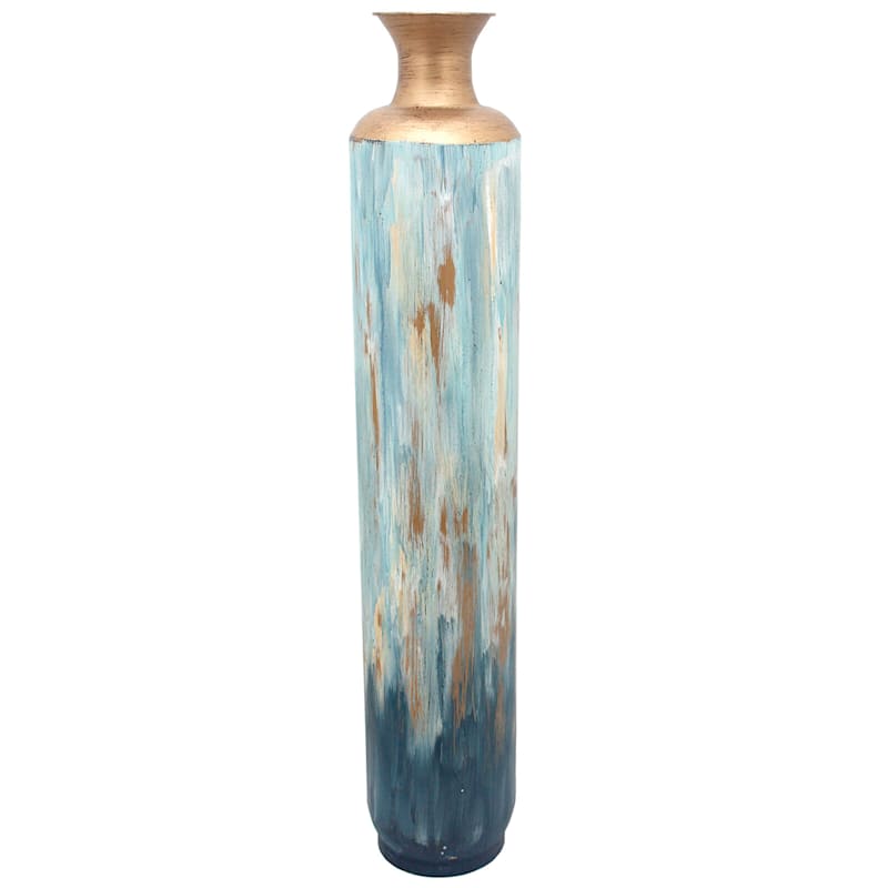 Blue & Gold Floor Vase, 40"