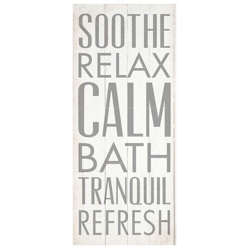 Sooth Relax Bath Canvas Wall Art, 12x30
