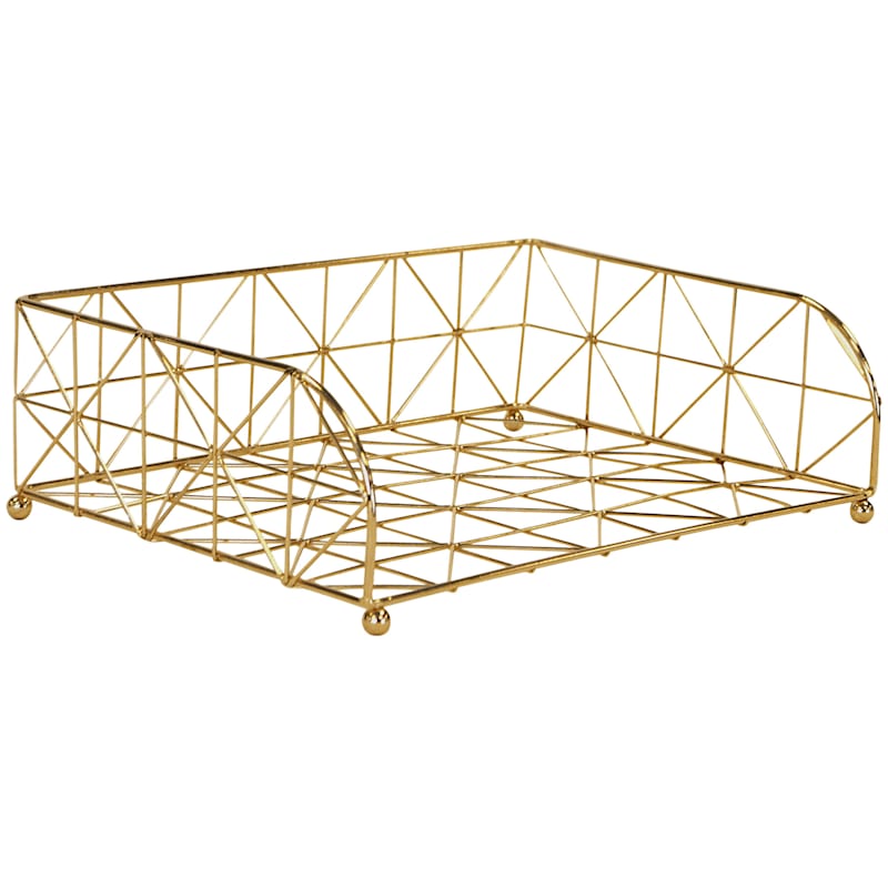 Keira Harvest Gold Wire File Tray