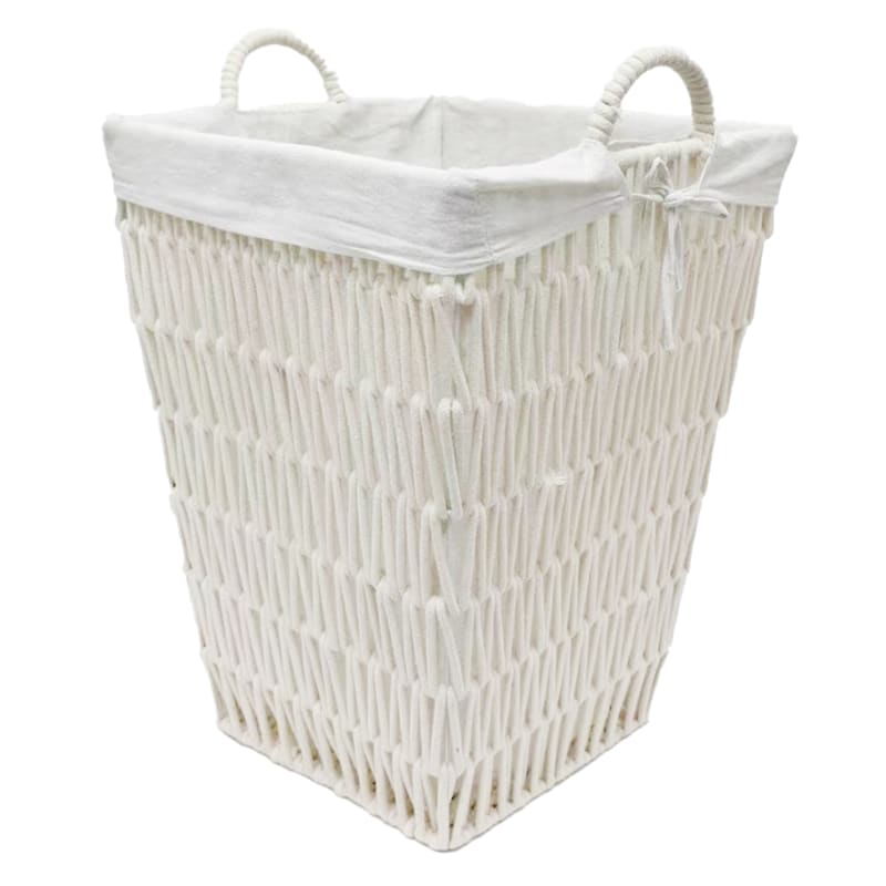 Cotton Rope Laundry Hamper with Removable Liner
