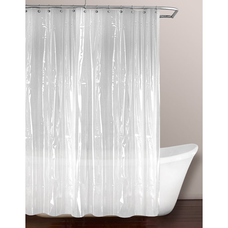 Frosty Clear Pvc Heavyweight Shower, Long Clear Plastic Shower Curtain Liner