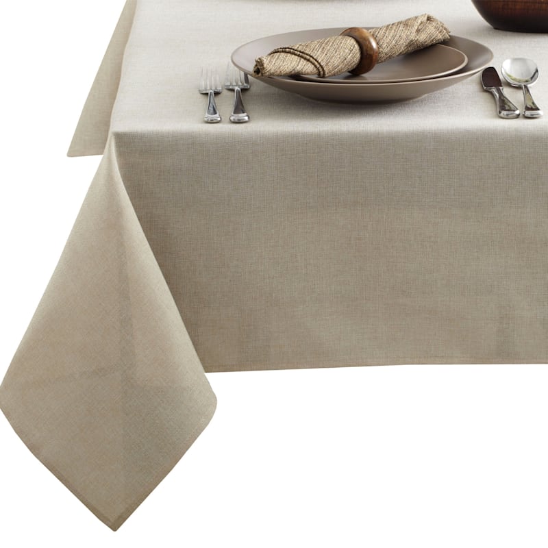 Tweed 60X104 Table Cloth Flax
