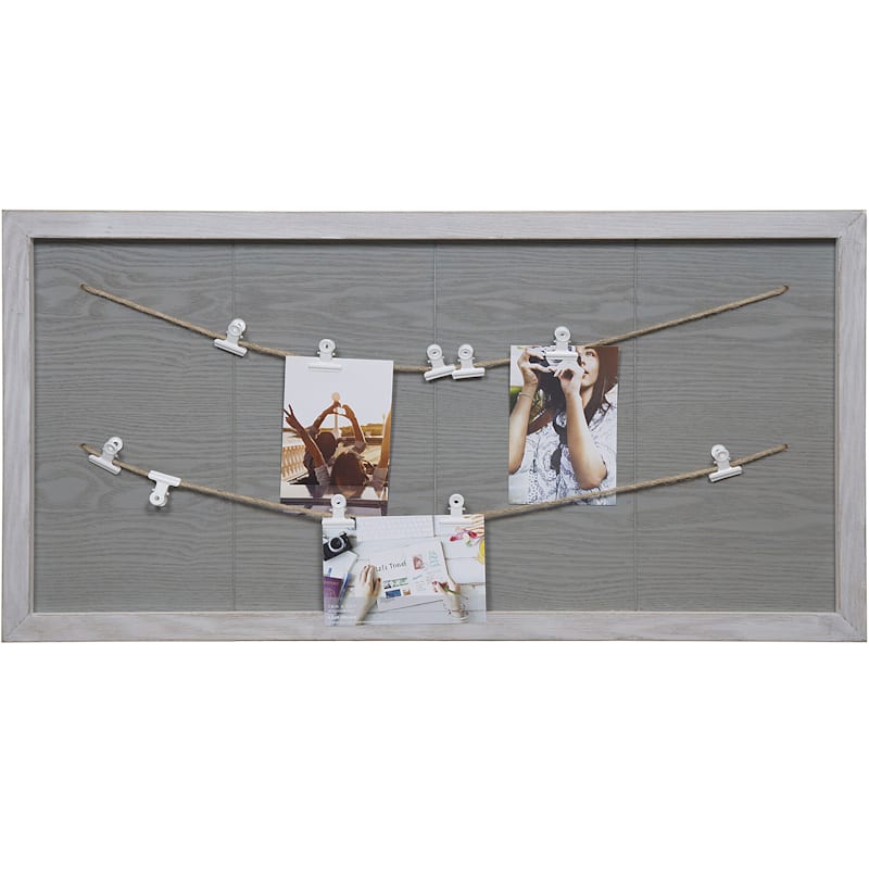16X31 String Collage Frame With Metal Photo Clips