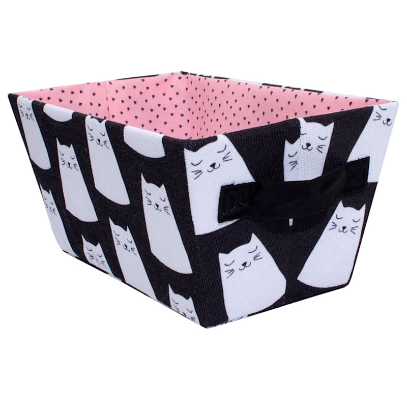 Tapered Scalloped Cat Storage Tote, Small
