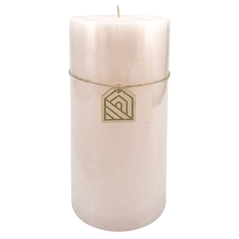 Pink Unscented Pillar Candle, 8"