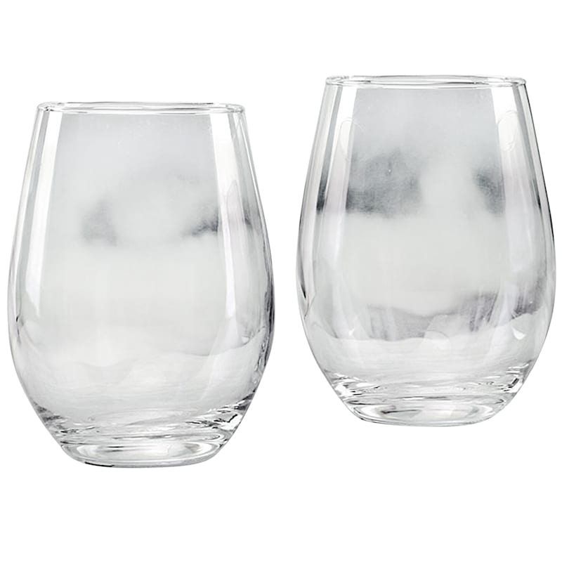 18.9oz Clear Luster Stemless Wine Glass