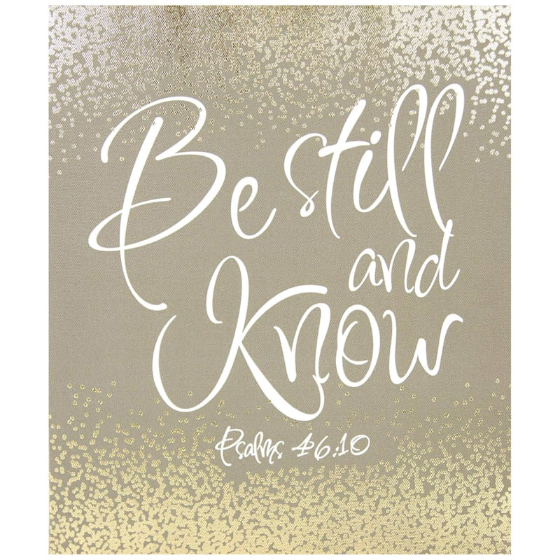Be Still And Know Textured Canvas Wall Art, 10x12