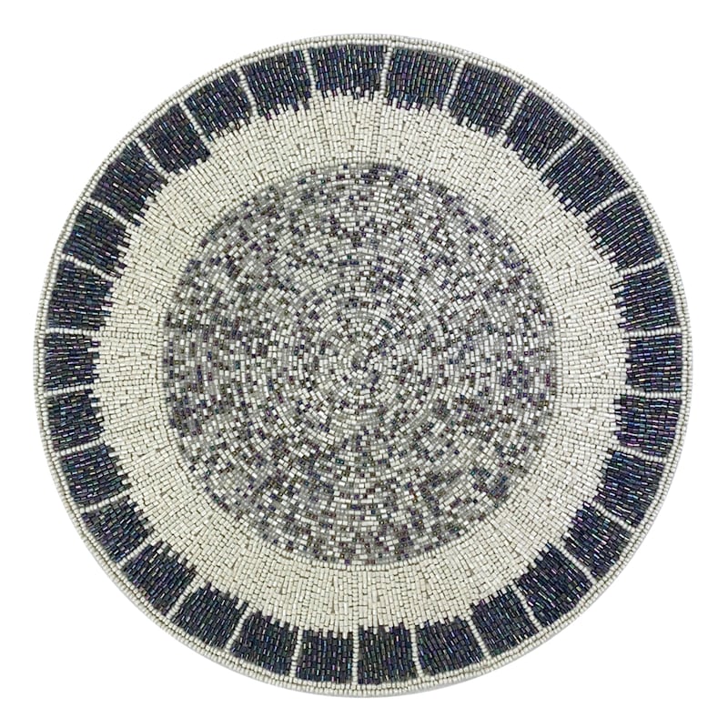 Laila Ali Modern Living Blue Beaded Placemat